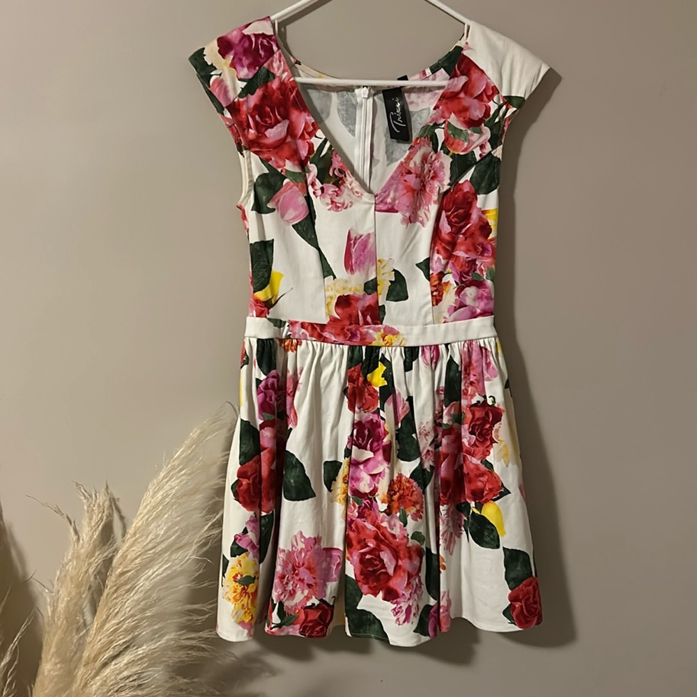Floral peplum mini dress juniors size 5